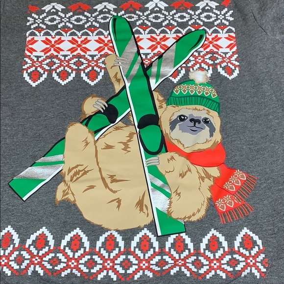 Festive af, HOLIDAY TIME, Sloth on the slopes sweatshirt!! - Picture 2 of 8
